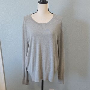 BANANA REPUBLIC BR Standard Sweater Crew Neck Gray Long Sleeve Sz XL